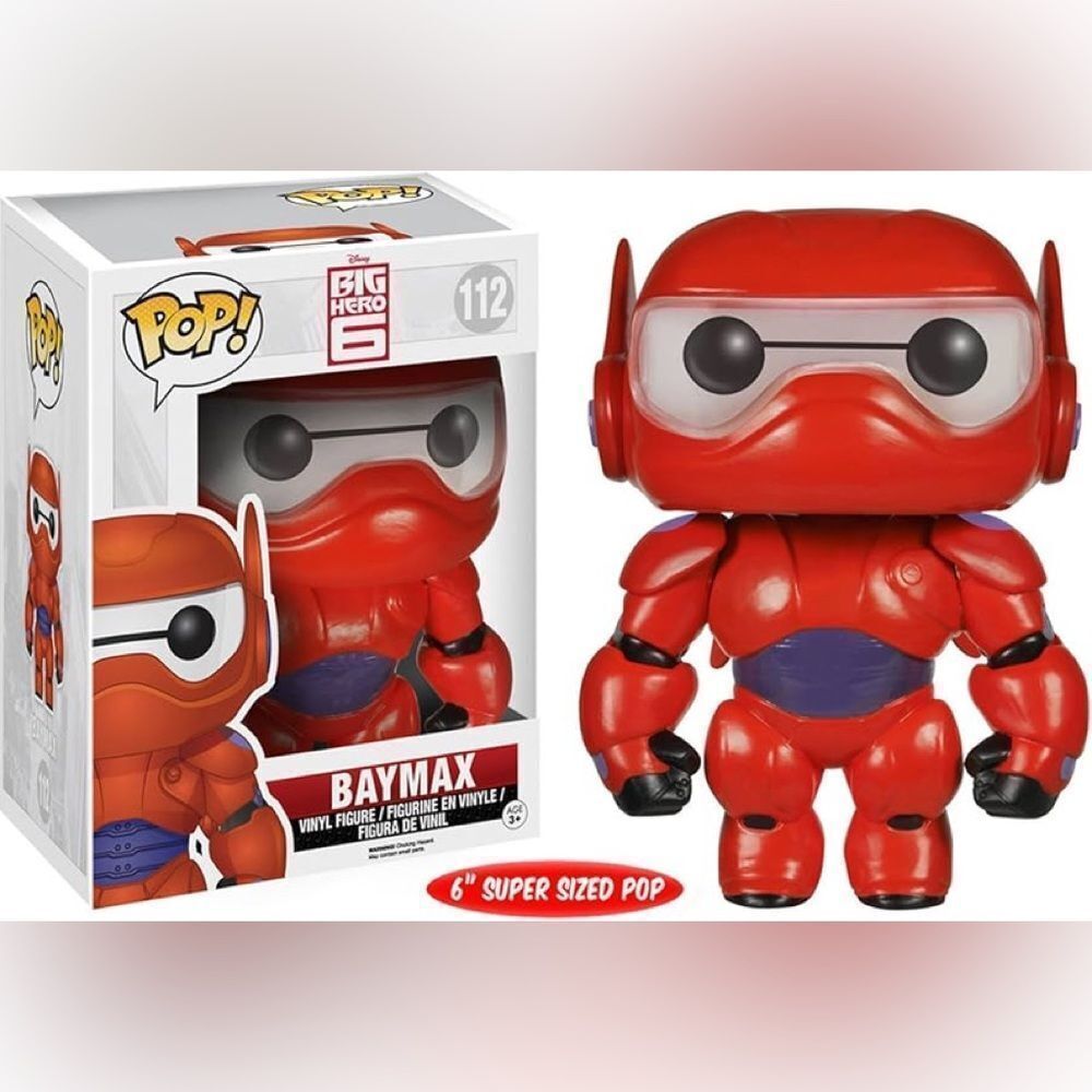 Funko Big Hero 6 Baymax (Supersized)#112  Disney Vinyl Figure - Red Collectable